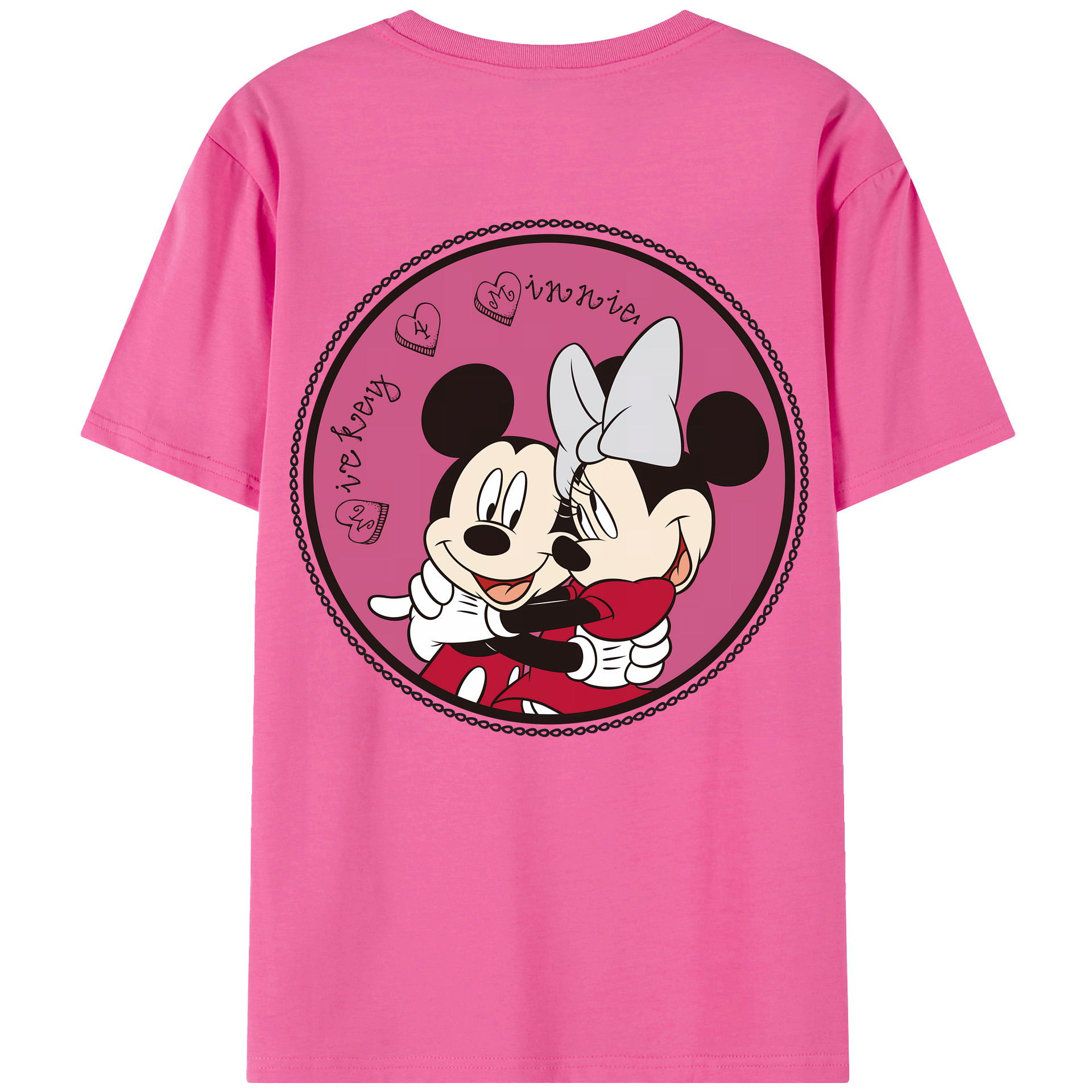 （画像用） ミッキーマウス Mickey Mouse レディース半袖Tシャツ(バックプリント)